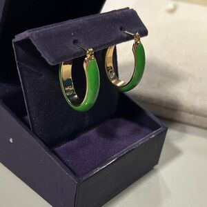 J. Crew Vibrant Green and Gold Earrings